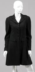 CHANEL BLACK WOOL  SILK DRESS  JACKET ENSEMBLE