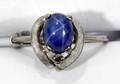 090456 STAR SAPPHIRE RING 10K WHITE GOLD