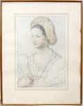 090469 PRINT ANTIQUE PORTRAIT OF LADY