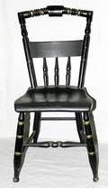 081469 HITCHCOCK PAINTED BLACK PINE SIDE CHAIR