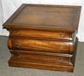 081467 PROVINCIAL STYLE WALNUT THREEDRAWER END TABLE