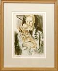 080481 FRANCIS CHAPIN LITHOGRAPH MOTHER  BABY