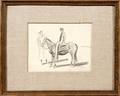 080459 WILLIAM FANNING INK ON PAPER FRENCH CAVALRY