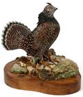 CHARLES FERGUSON CARVED POLYCHROME WOOD GROUSE