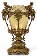 FRENCH GILT METAL  BRASS URN 19THC