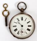 SWISS SILVER GENTLEMANS POCKET WATCH C 1875