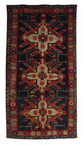 Eagle Kazak throw rug ca 1910