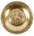 18th C Continental Brass Alms Dish St George