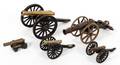 CAST IRON MODEL CANNONS 5 PIECES