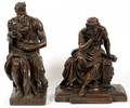 COPENHAGEN SOCRATES AND MOSES COMPOSITION BOOK ENDS