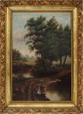 SIGNED ELB OIL ON CANVAS C 1900
