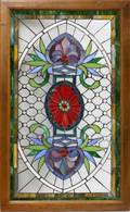 STAINED  LEADED GLASS WINDOW