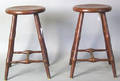 Pair of painted windsor stools