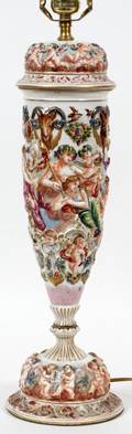 CAPODIMONTE PORCELAIN LAMP