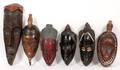 AFRICAN CARVED WOOD MASKS SIX