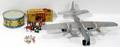 090501 TOY BOMBER PLANE FLERON MORSE CODE SIGNALER