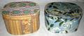 081531 VICTORIAN WALLPAPER BAND BOXES 19TH C TWO