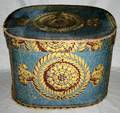 081530 VICTORIAN WALLPAPER COVERED BAND BOX C 1834