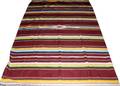 MEXICAN HAND WOVEN MULTICOLORED WOOL BLANKET