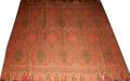 ANTIQUE PAISLEY WOVEN RED PIANO SHAWL