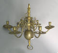 Brass 6arm chandelier