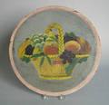 Painted panel with a basket of fruit