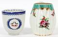 ENGLISH 18THC PORCELAIN CREAMER  TEACUP 2 PCS