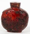 CHINESE AMBER SNUFF BOTTLE