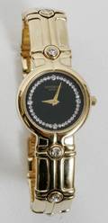 080553 RAYMOND WEIL SWISS GOLD PLATE  STONE WATCH