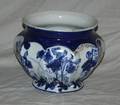 STAFFORDSHIRE FLOW BLUE JARDINIRE BY W W R  CO