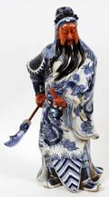 CHINESE BLUE  WHITE PORCELAIN FIGURE