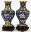 CHINESE CLOISONNE VASES PAIR