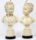 COMPOSITION FIGURE OF BOY AND GIRL LAMPS