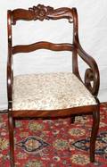 081594 DUNCAN PHYFE STYLE MAHOGANY SIDE CHAIR C1940