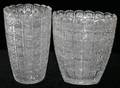 072525 CZECHOSLOVAKIAN CUT CRYSTAL VASES H 95 10