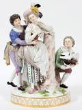 MEISSEN PORCELAIN FIGURE GROUP LATE 19TH C