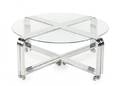 4 PC Modular Glass Top Coffee Table