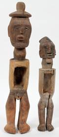 BATEKE WOOD MALE FIGURES CONGO