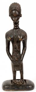 MENDE WOOD FEMALE FIGURE YASSI SOCIETY