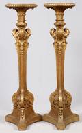 FRENCH HANDCARVED  GILT WOOD PEDESTALS 19TH C