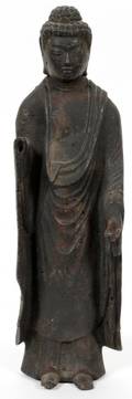 CHINESE IRON STANDING FIGURE OF BUDDHA