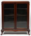 QUEEN ANN STYLE MAHOGANY BOOK CABINET