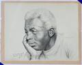 PENCIL DRAWING C 1970 JACKIE ROBINSON