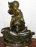 090010 SYLVAIN KINSBURGER BRONZE SCULPTURE CHERUB