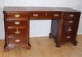 090024 GEORGIAN STYLE CARVED MAHOGANY CAMPAIGN DESK