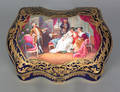 Large German porcelain dresser box ca 1900