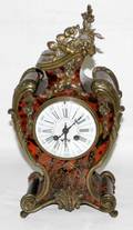 082022 FRENCH BOULLE BRACKET CLOCK H 16 W 8