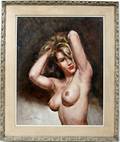 082045 PAL FRIED OIL ON CANVAS NUDE SANDRA