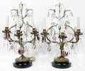 081013 GILT METAL  CUT CRYSTAL ELECTROLIERS