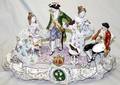 081023 DRESDEN STYLE PORCELAIN FIGURAL PLATEAU